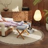 Foldable Foot Stool Ottoman, Modern Foot Rest with Bamboo X Legs & Thick Foam Cushion, Folding Foot Stools Small Padded for Bedroom Living Room - 4 of 4