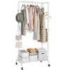 Clothing Rack with Wheels and Metal Storage Basket, Multi-functional Garment Rack for Hanging Clothes in Bedroom or Living Room - 2 of 4