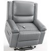 Electric Power Lift Recliner Chair with Heat & Massage - PU Leather Recliner for Elderly & Mobility Impaired, Adjustable Back and Legs - 3 of 4