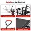 880lbs/1400lbs Steel Garden Dump Cart, Heavy Duty Yard Dump Utility Wagon,Utility Metal Wagon , 10-Inch Wheels Perfect for Garden, Farm, Yard - 4 of 4