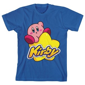 Kirby On A Star Boy's Blue T-shirt - 1 of 2