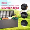 Toomax Portofino Large 90 Gallon Plastic Outdoor Storage Deck Box with Lockable Lid and 450 Pound Weight Capacity for Backyard Patio Decks, Gray - 2 of 4