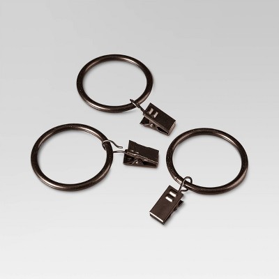 Kara Openable Curtain Rings With Clips Hooks