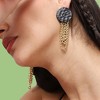 SOHI Women's Black Chain Drop Earrings - 3 of 3