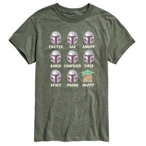 Men's - Star Wars - The Mandalorian Mandalorian Moods Short Sleeve Graphic T-Shirt - 1 of 4