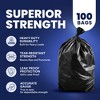 Plasticplace 55-60 Gallon Heavy Duty Trash Bags, Black (100 Count) - 4 of 4