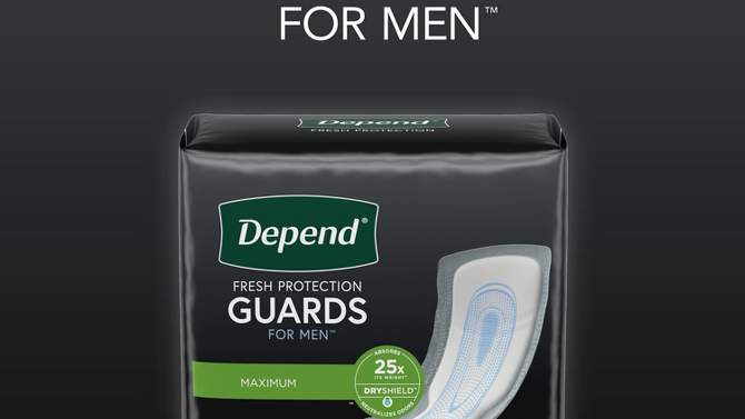Depend Guards/Incontinence Bladder Control Pads for Men - Maximum Absorbency , 2 of 10, play video