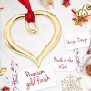 Gloria Duchin Modern Minimalist Heart Gold Metal Christmas Tree Ornament - 2 of 4