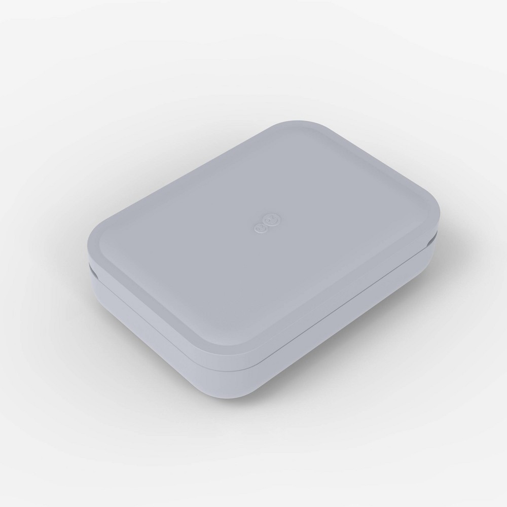 Photos - Serving Pieces EZPZ Baby-Led Travel Bento Box - Pewter: Silicone, BPA-Free, 2-Piece 