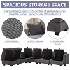 NicBex 113.5 Inch Modular Sectiona Sofa,U Shaped Convertible Corduroy Couch with Storage Ottoman for Living Room,Apartment,Office,Gray - 3 of 4