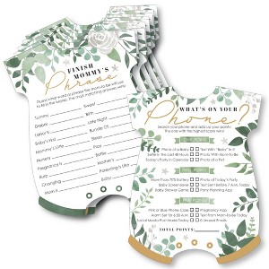Big Dot of Happiness Boho Botanical Baby - 2-in-1 Greenery Baby Shower Cards - Activity Duo Games - Set of 20 - 1 of 4