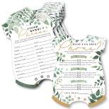Big Dot of Happiness Boho Botanical Baby - 2-in-1 Greenery Baby Shower Cards - Activity Duo Games - Set of 20