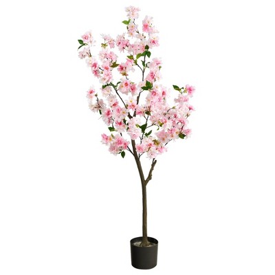 Nearly Natural 5’ Cherry Blossom Artificial Tree