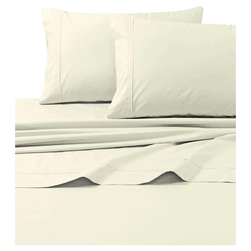 Cotton Percale Solid Sheet Set 300 Thread Count - Tribeca Living&#174;, 1 of 4