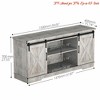 Living Room TV Stand for 65 Inch TV, Farmhouse Entertainment Center w/Sliding Barn Doors & Storage Cabinet, Modern Wood Media Console Table - 2 of 4