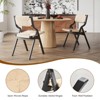 PAGED Wood Folding Dining Chairs Set of 2, Modern Portable Living Room Chair with Woven Seat and Webbing Back for Kitchen, Dining Room - 3 of 4