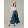 Coolmee Women's High Waist Skirt Boho Tiered Flowy Maxi Skirts with Pockets - 4 of 4