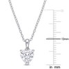 EVERLY JEWELRY | Sterling Silver 1 CT DEW Created White Moissanite Fashion Pendant With Chain, 18-inch - 2 of 4