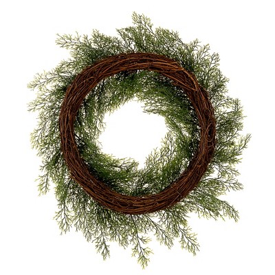 Festive Cedar Charm 24" Artificial Christmas Wreath