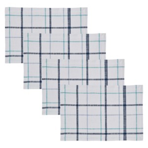 Split P Caspian Plaid Placemat Set of 4 - 1 of 4