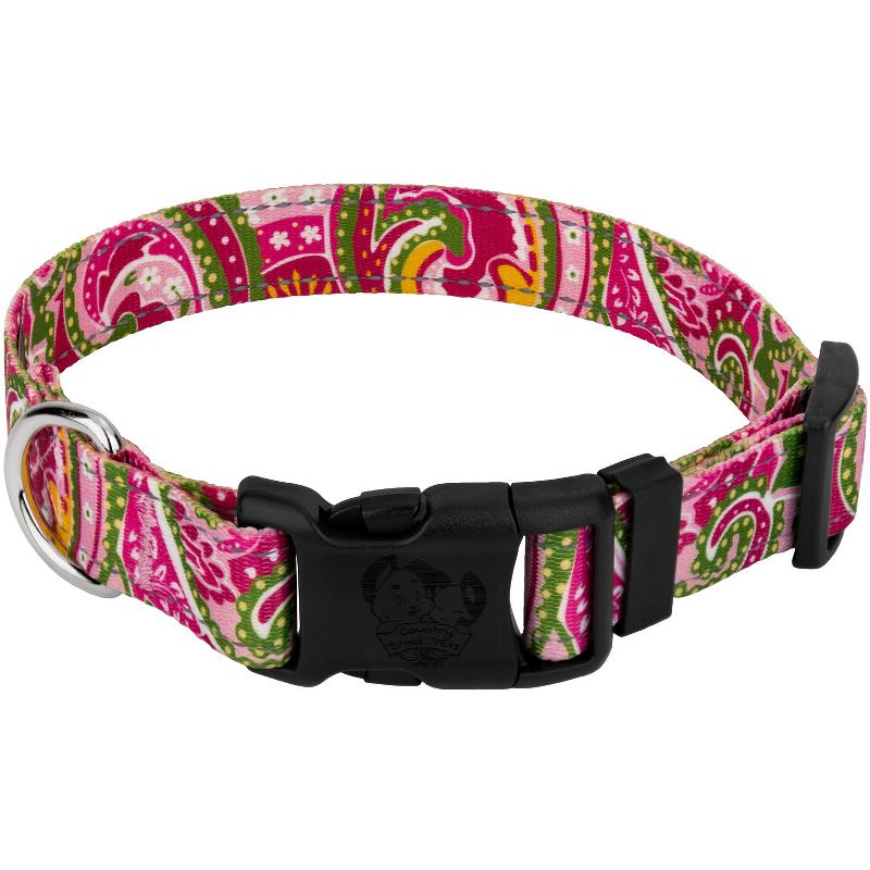 Country Brook Petz Deluxe Pink Paisley Reflective Dog Collar, 1 of 6