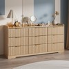 Furnulem Dressers for Bedroom 9 Drawers Wide Chest of Drawers Storage Organizer Wooden Cabinet with Anti-Tip Safety for Living Room Hallway entryway - 3 of 4