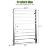 Costway 10 Bar Towel Warmer Wall Mounted Electric Heated Towel Rack w/ Built-in Timer - 3 of 4