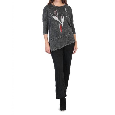 Women's Ink Mineral Washed Dolman Sleeve Top - Jess & Jane