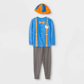 Toddler Boys' 3pc Blippi Snug Fit Pajama Set - Blue