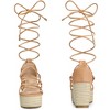 Perphy Women's Strappy Lace Up Platform Wedge Heel Sandals - 2 of 3
