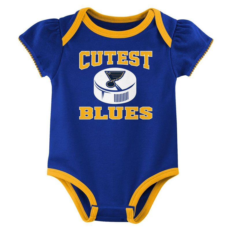 NHL St. Louis Blues Infant Girls&#39; 3pk Bodysuit, 4 of 5