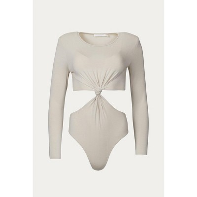 Women's STRONG-SHOULDER CUTOUT BODYSUIT - LUSH