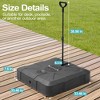 Pellebant Patio Umbrella Base Fits Cantilever Umbrellas, 300Lbs Capacity Heavy Duty Black Umbrella Stand Base with 4 Wheels - 2 of 4