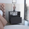 NicBex 1 Drawer Nightstand with Handle-Free Design,Bedside Table with Open Storage Shelf,Modern Side Table for Bedroom - 2 of 4