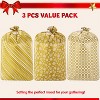 Joyfy 3-Pack Jumbo 56x36" Gold Christmas Gift Bags, Large Holiday Present Bags for Toys, Stuffed Animals & Party Decoration - 3 of 4