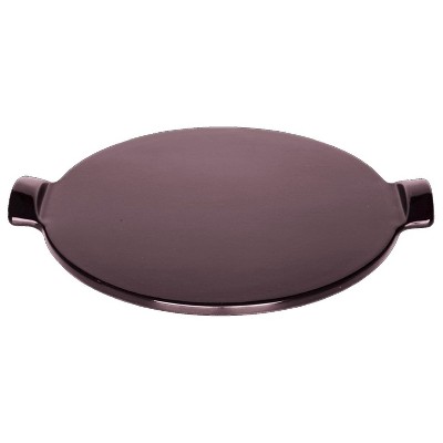 Emile Henry Made in France Flame Top Pizza Stone, Black. Perfect for Pizzas  or Breads. In the Oven, On Top of the BBQ. Safe up to 750 degrees F. 100%