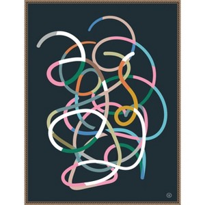 Amanti Art Color Lines by Dan Hobday Canvas Wall Art Print Framed 23 x 30-in. - 1 of 4