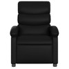 vidaXL Massage Recliner Chair-Black Faux Leather Manual Reclining Armchair With Vibration, Side Pocket And Adjustable Comfort - image 4 of 4