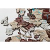 HomeRoots 24" X 39" Brown and Beige Wood World Map Hanging Dimensional Sculpture - 4 of 4