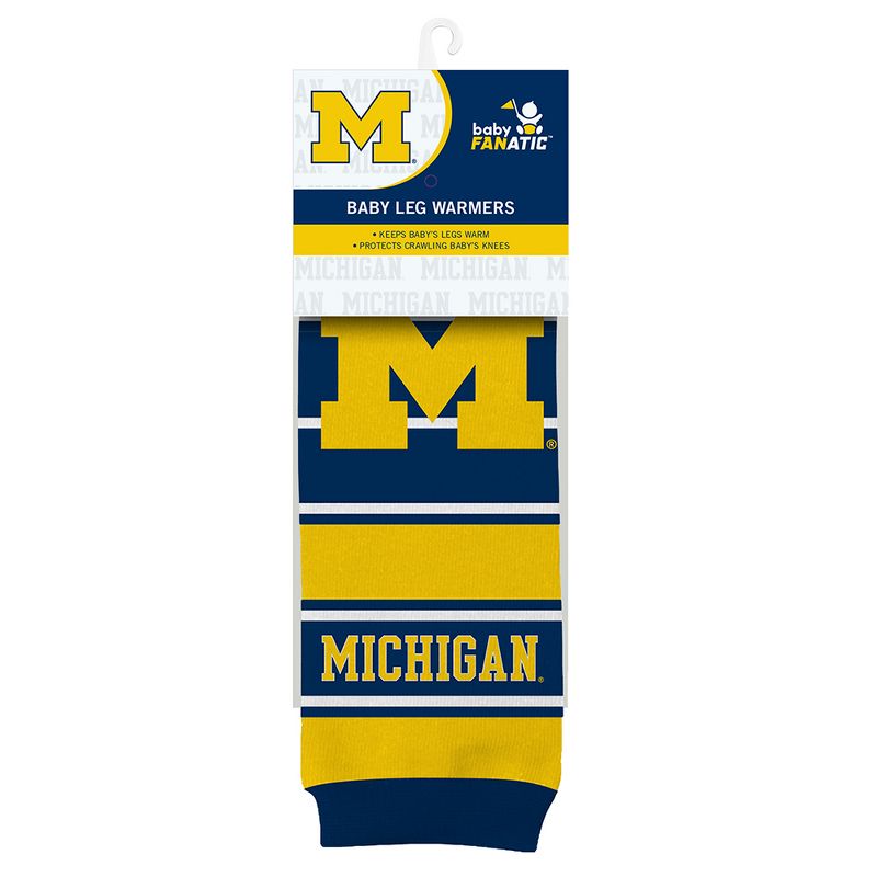 Baby Fanatic Officially Licensed Toddler & Baby Unisex Crawler Leg Warmers - NCAA Michigan Wolverines, 1 of 7