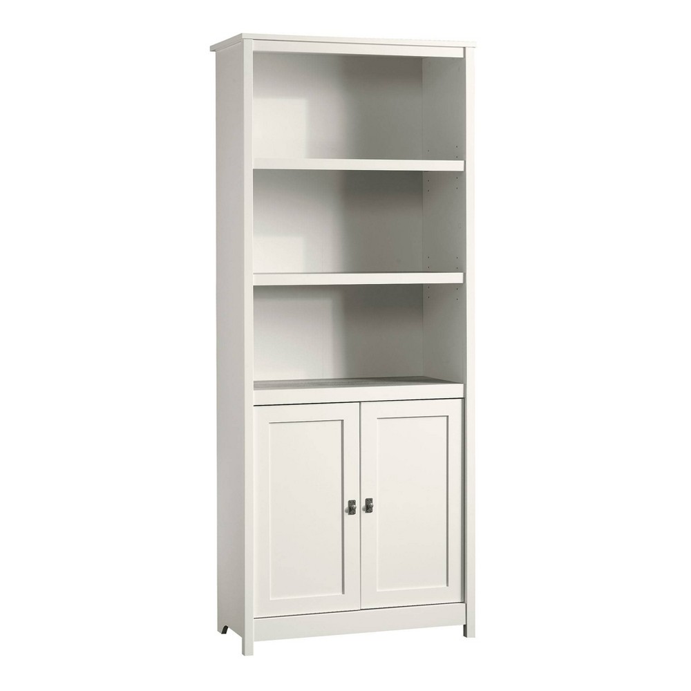 Photos - Wall Shelf Sauder 71" Cottage Road Library with Doors Soft White - : Adjustable Shelve 