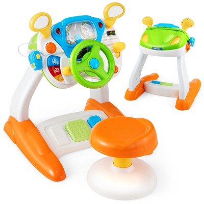 Infans Kids Pretend Ride on Toy Driver Simulation Car Toddler Play Center Light Sound