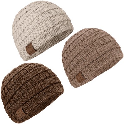 Image of KeaBabies 3pk Warmzy Baby Beanies, 0-36 months Baby Hats, Baby Winter Hat for Newborn, Infant, Toddlers, Boys, Girls (Pecan)