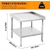 Commercial Stainless Steel Work Table with Adjustable Height - 400 lb Capacity, 2" Safety Lip, Heavy-Duty for Restaurant Kitchen & Food Prep - 2 of 4
