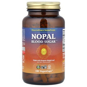 HealthForce Superfoods Nopal Blood Sugar™, 180 VeganCaps™ (500 mg per Capsule) - 1 of 3