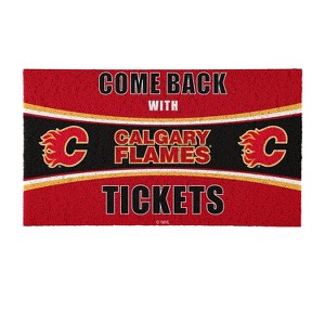 Evergreen Come Back with Tickets Calgary Flames 28" x 16" Woven PVC Indoor Outdoor Doormat - 1 of 4