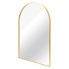 GlasFlength Decorative Wall Mirrors Aluminum Frame Wall Mounted Decorative Mirror, Modern Arched Vanity Mirror, Gold, 36"*24"*1.2" - 4 of 4