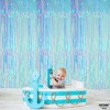 KatchOn, XtraLarge Blue Iridescent Streamers - 3.2x8 Feet, Blue Fringe | Mermaid Birthday Decorations, Under The Sea Party Decorations - 4 of 4