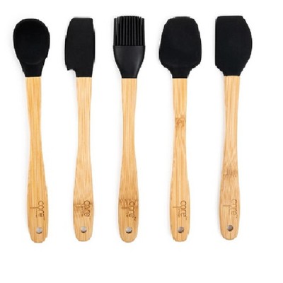 Core Kitchen AC29909 Mini Utensil Set, Bamboo/Silicone