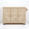 51.2" Kitchen Island Cart with Drop Leaf, Storage Cabinet, Adjustable Shelves, Rolling Kitchen Island on Lockable Wheels,Kitchen and Dining Cabinets - 3 of 4